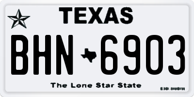 TX license plate BHN6903