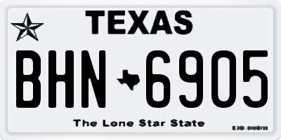 TX license plate BHN6905