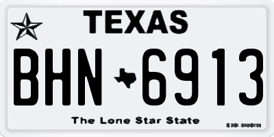 TX license plate BHN6913
