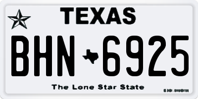 TX license plate BHN6925