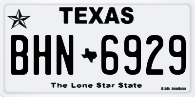TX license plate BHN6929
