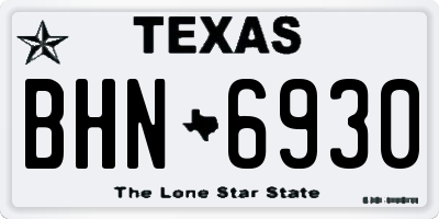 TX license plate BHN6930