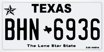 TX license plate BHN6936