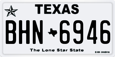 TX license plate BHN6946