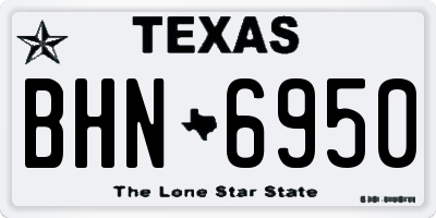 TX license plate BHN6950