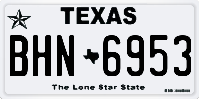 TX license plate BHN6953