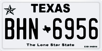 TX license plate BHN6956