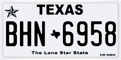 TX license plate BHN6958