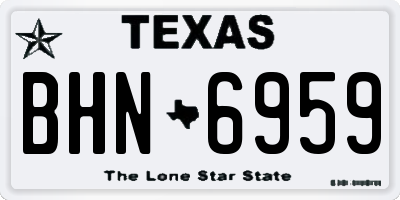 TX license plate BHN6959