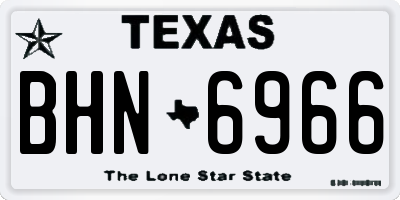 TX license plate BHN6966