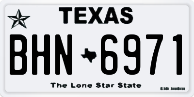 TX license plate BHN6971