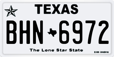 TX license plate BHN6972