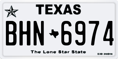 TX license plate BHN6974