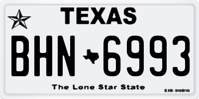 TX license plate BHN6993