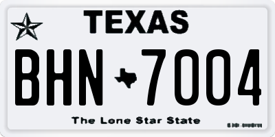 TX license plate BHN7004