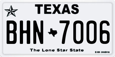 TX license plate BHN7006