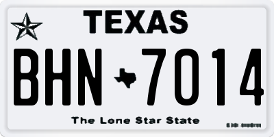 TX license plate BHN7014