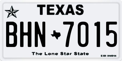 TX license plate BHN7015