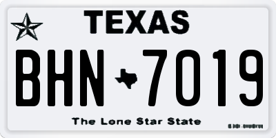 TX license plate BHN7019