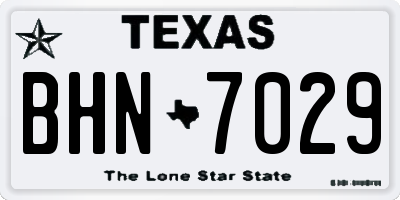 TX license plate BHN7029