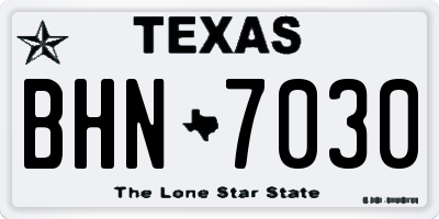 TX license plate BHN7030