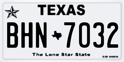 TX license plate BHN7032