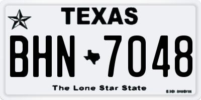 TX license plate BHN7048