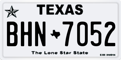 TX license plate BHN7052