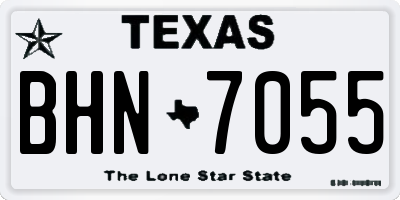 TX license plate BHN7055