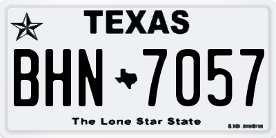 TX license plate BHN7057