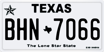 TX license plate BHN7066