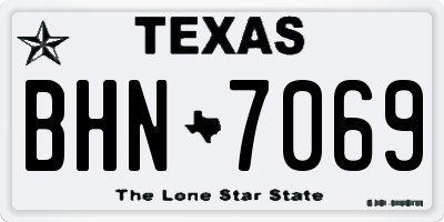 TX license plate BHN7069