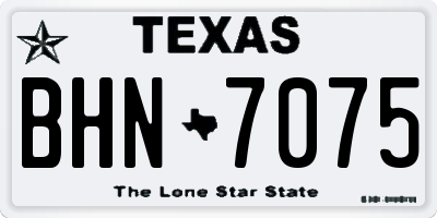 TX license plate BHN7075
