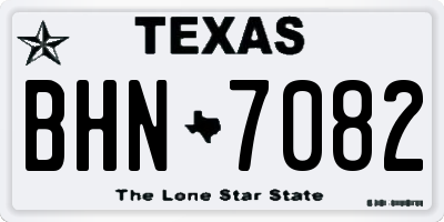 TX license plate BHN7082