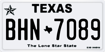 TX license plate BHN7089