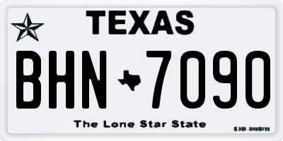 TX license plate BHN7090