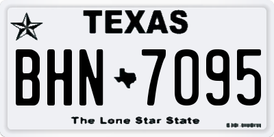 TX license plate BHN7095