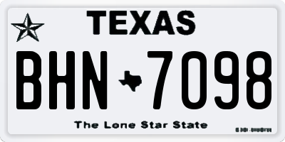 TX license plate BHN7098