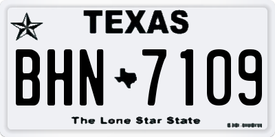 TX license plate BHN7109