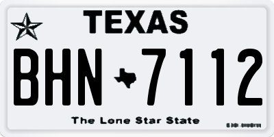 TX license plate BHN7112