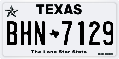 TX license plate BHN7129