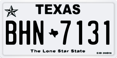 TX license plate BHN7131