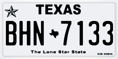 TX license plate BHN7133