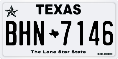 TX license plate BHN7146