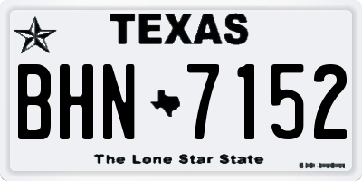 TX license plate BHN7152
