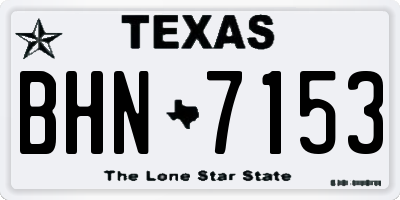 TX license plate BHN7153