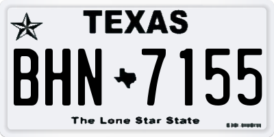 TX license plate BHN7155