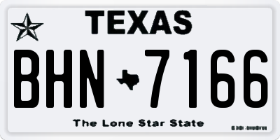 TX license plate BHN7166