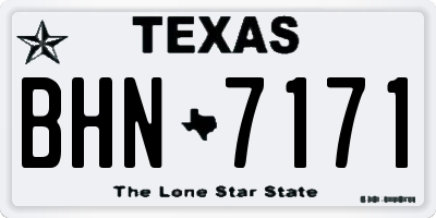 TX license plate BHN7171