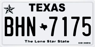 TX license plate BHN7175